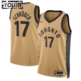 Dres Toronto Raptors Dennis Schroder Nike 2023-24 City Edition Zlato Swingman - Dječji